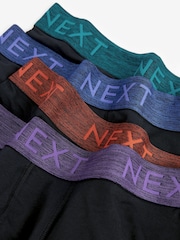 Black Rich Marl Waistband 4 pack Hipster Boxers - Image 6 of 7