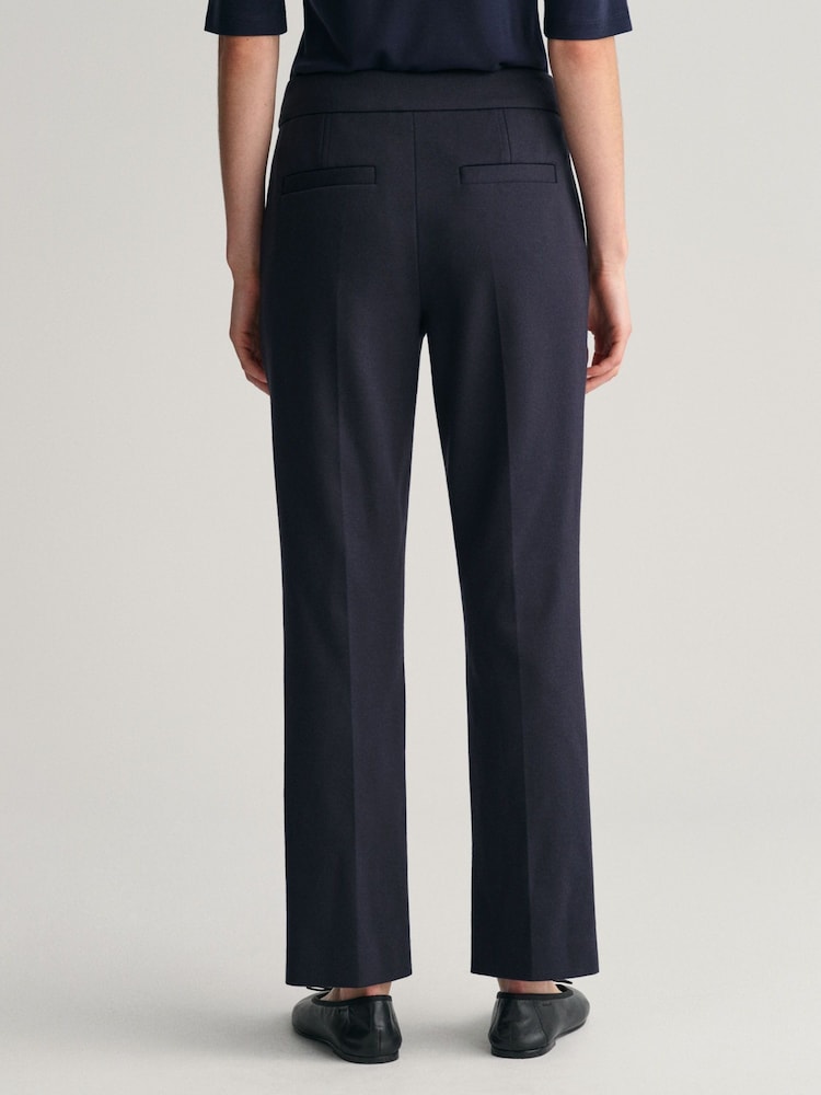 GANT Blue Jersey Cigarette Trousers - Image 2 of 6