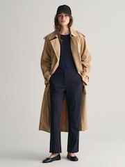 GANT Blue Jersey Cigarette Trousers - Image 3 of 6