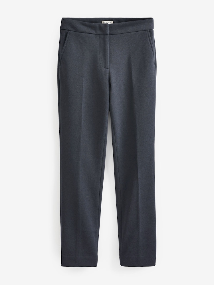 GANT Blue Jersey Cigarette Trousers - Image 6 of 6