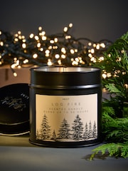 Brown Logfire Smoked Cedarwood Single Wick Scented Candle - Image 1 of 3
