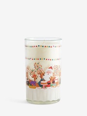 Multi Santa Festive Spice Scented Christmas Pillar Candle - Image 3 of 3