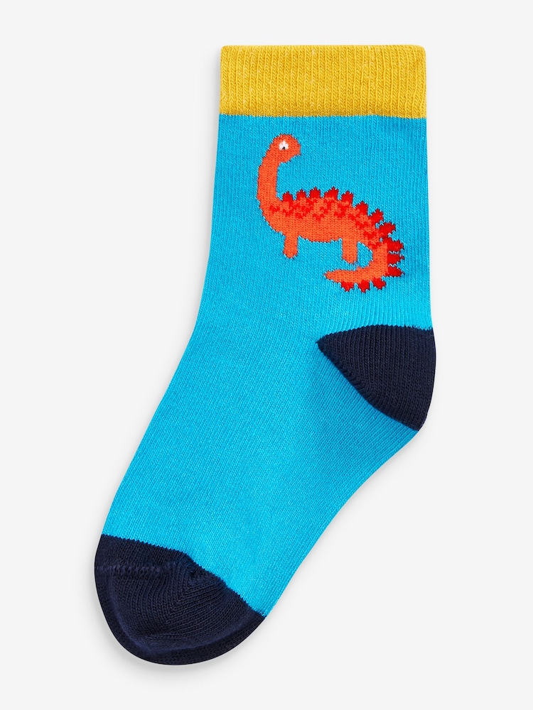 Buy Bright Dino 10 Pack Cotton Rich Socks from the Next UK online shop