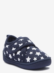 Navy Star Touch Fastening Cupsole Print Slippers - Image 2 of 4