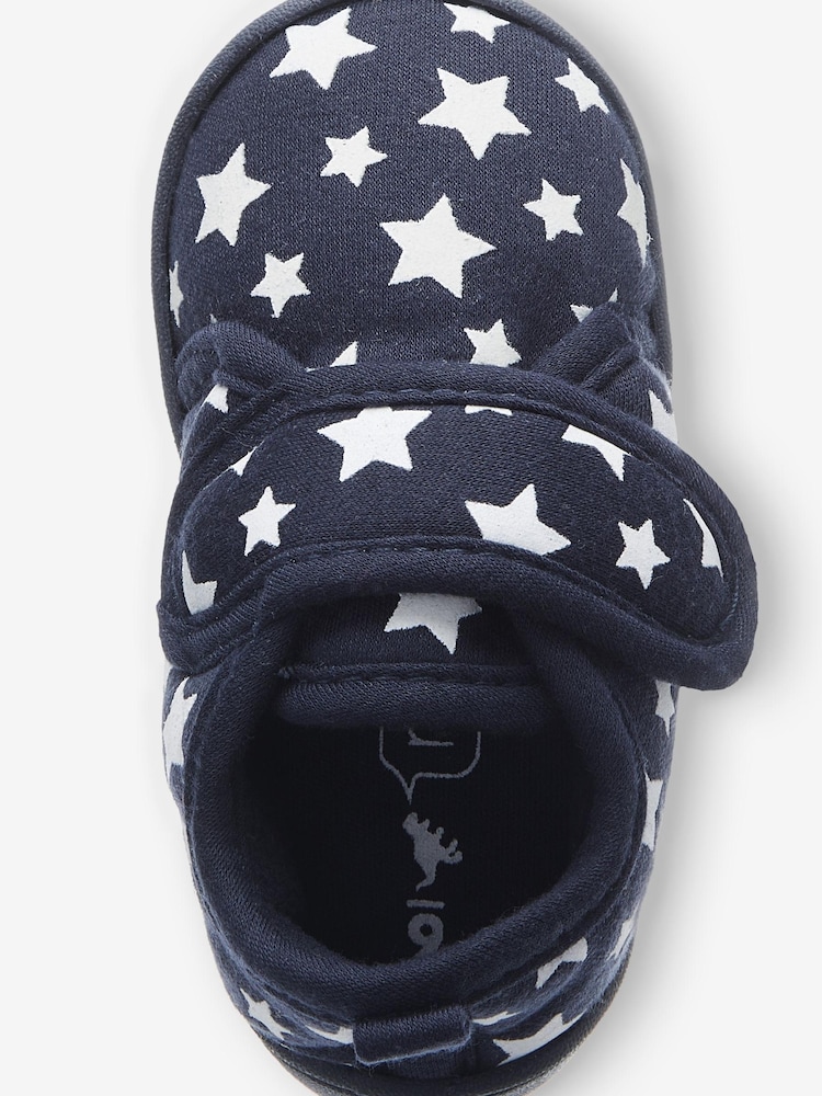 Navy Star Touch Fastening Cupsole Print Slippers - Image 3 of 4