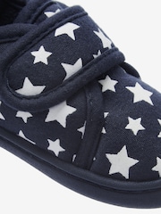 Navy Star Touch Fastening Cupsole Print Slippers - Image 4 of 4
