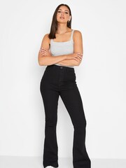 Long Tall Sally Black Flare Jeans - Image 1 of 3