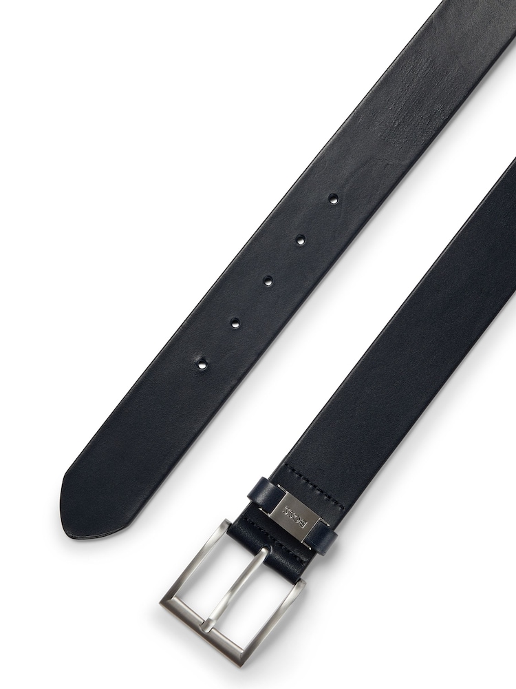 BOSS Navy Connio Smooth Leather Belt - Image 2 of 3