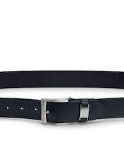 BOSS Navy Connio Smooth Leather Belt - Image 3 of 3