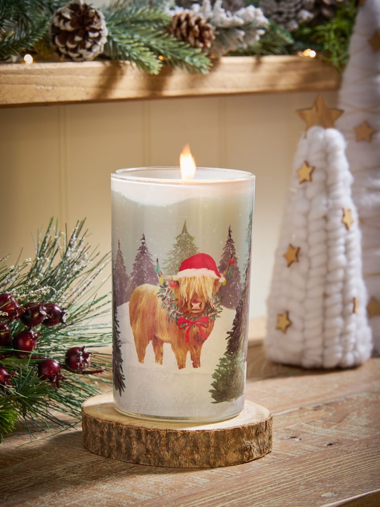Cream Hamish Festive Spice Scented Pillar Candle - Image 1 of 3