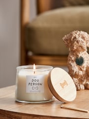 White Dog Person Jasmine Scented Jar Candle - Image 1 of 4