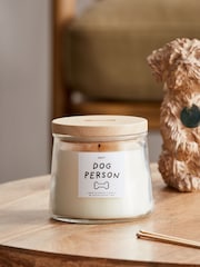 White Dog Person Jasmine Scented Jar Candle - Image 2 of 4