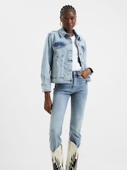 French Connection Blue Conscious Stretch Trucker Jacket - Image 1 of 4