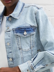 French Connection Blue Conscious Stretch Trucker Jacket - Image 3 of 4