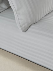 Catherine Lansfield Grey Satin Stripe Fitted Sheet - Image 2 of 2