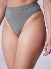 self. Khaki Green Smoothing Comfort High Waist High Leg Briefs - Image 7 of 8