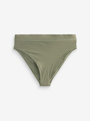 self. Khaki Green Smoothing Comfort High Waist High Leg Briefs - Image 8 of 8
