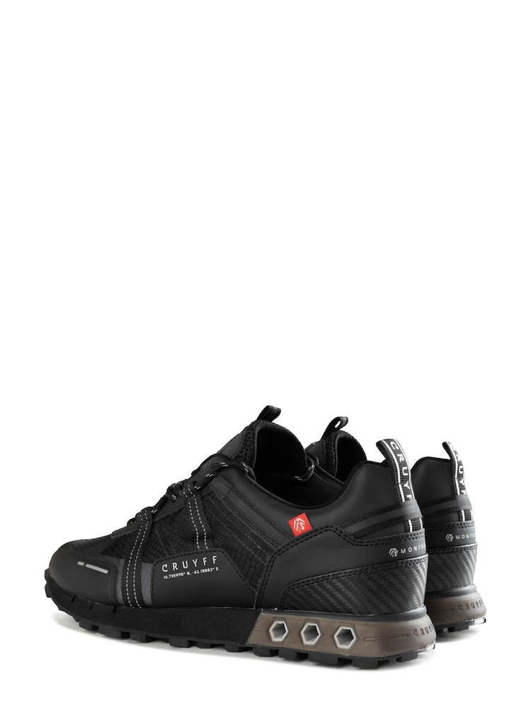 Cruyff Jet Black Interlace Montserrat Trainers - Image 4 of 4