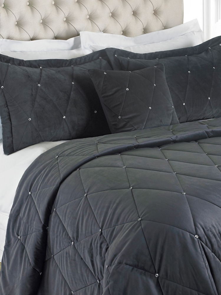 Riva Home Grey Diamanté Runner - Image 1 of 1