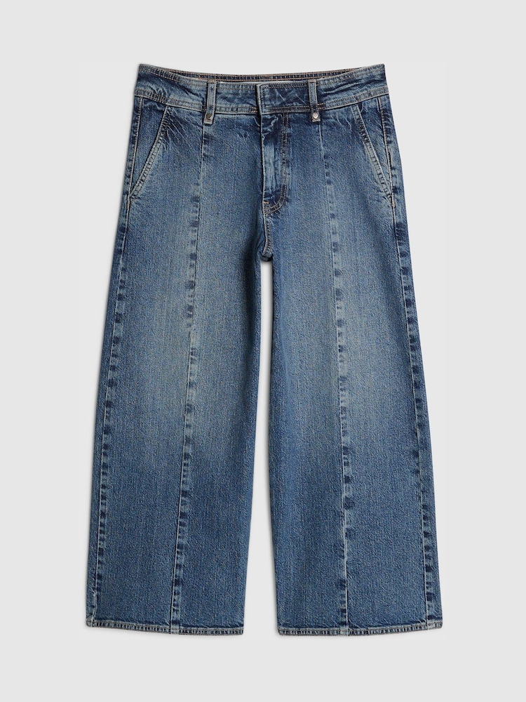 River Island Blue Petite High Rise Seam Detail Cropped Jeans - Image 5 of 5 River Island Blue Petite High Rise Seam Detail Cropped Jeans - Image 5 of 5