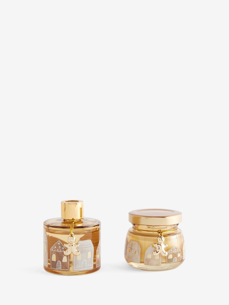 Brown Baked Gingerbread 40ml Diffuser and Candle Set - Image 4 of 4