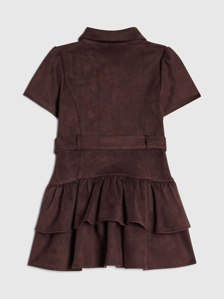 River Island Brown Suedette Prom Dress - Image 2 of 4 River Island Brown Suedette Prom Dress - Image 2 of 4