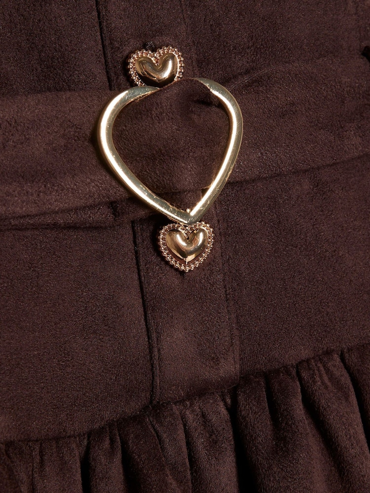 River Island Brown Suedette Prom Dress - Image 4 of 4 River Island Brown Suedette Prom Dress - Image 4 of 4