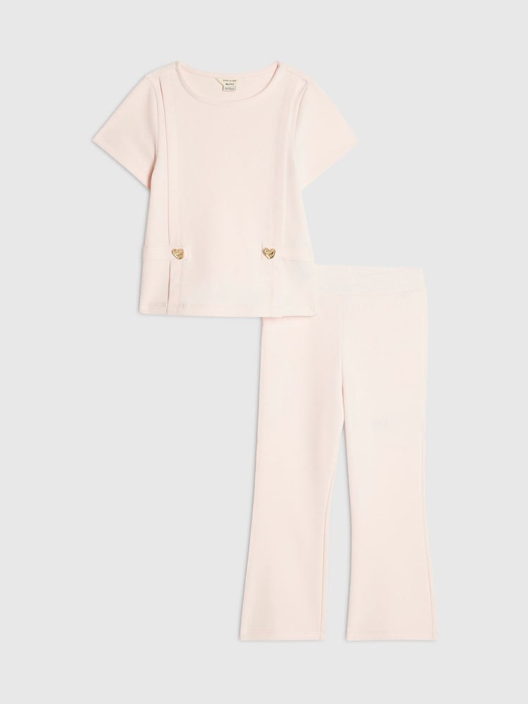 Қызғылт - River Island Ponte Smart Top & Kickflare жиынтығы - 5суретінің 1 суреті