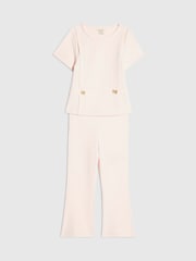 Қызғылт - River Island Ponte Smart Top & Kickflare жиынтығы - 5суретінің 4 суреті