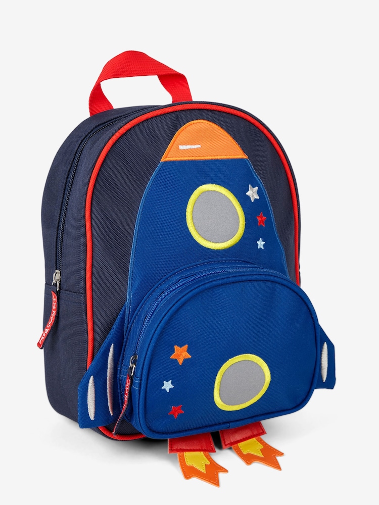 JoJo Maman Bébé Blue Rocket Character Backpack - Image 3 of 4