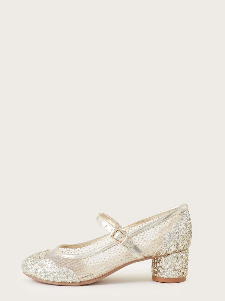 Monsoon Gold Princess Annabelle Heeled Shoes - Image 2 of 2