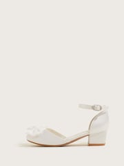 Monsoon White Communion Bow Two Part Heels - Image 1 of 3