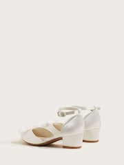 Monsoon White Communion Bow Two Part Heels - Image 3 of 3