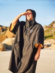 Animal Black Mens Recycled Waterproof Misty Changing Robe Coat Jacket - Image 1 of 5