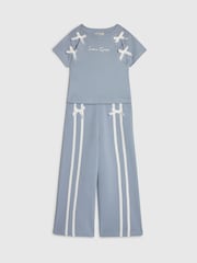 River Island Bow Top & Wide Leg Joggers Set - 5의 이미지 4