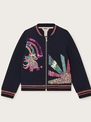 Monsoon Unicorn Rainbow Bomber Jacket - Image 1 of 1