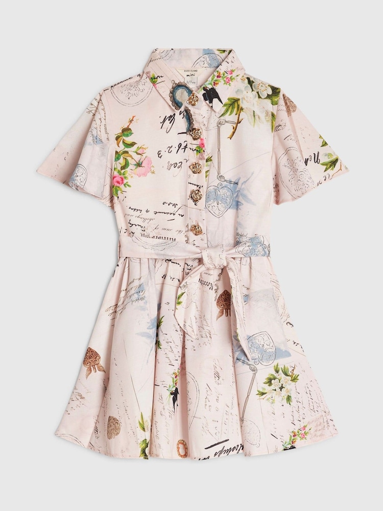 River Island Poetcore Баспа көйлек - 4суретінің 1 суреті