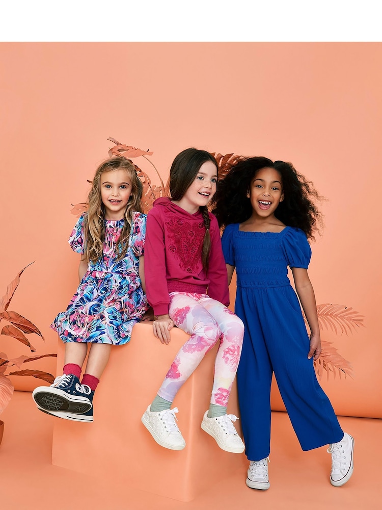 Monsoon Blue Ruffle Shirred Jumpsuit - Image 1 of 4