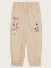 Monsoon Natural Embroidered Cargo Trousers - Image 1 of 3