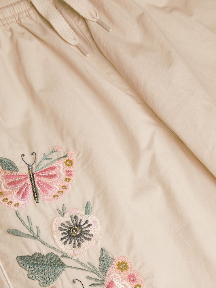 Monsoon Natural Embroidered Cargo Trousers - Image 3 of 3