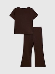 Қоңыр - River Island Ponte Smart Top & Kickflare жиынтығы - 5суретінің 2 суреті