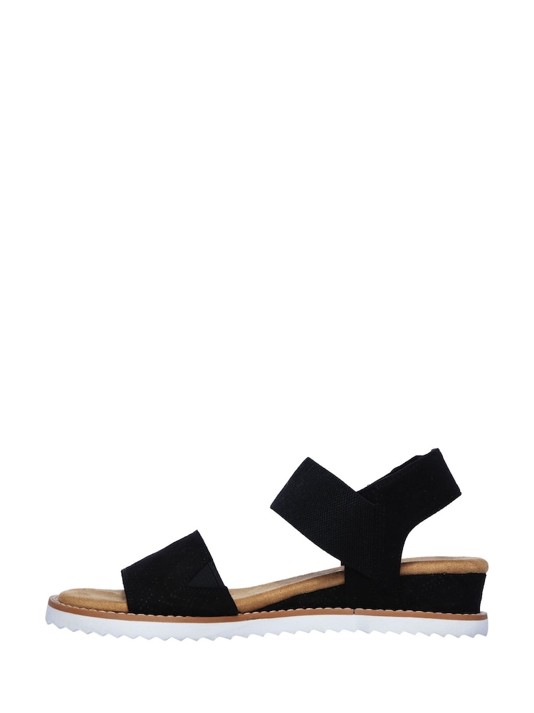 Skechers Black Womens Desert Kiss Sandals - Image 2 of 5 Skechers Black Womens Desert Kiss Sandals - Image 2 of 5
