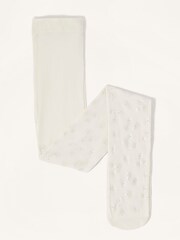 Monsoon Cream Floral Print Tights - Image 2 of 3