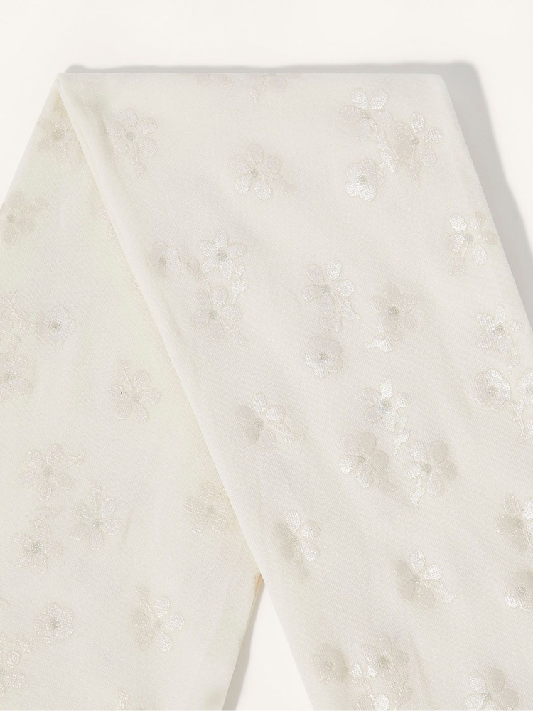 Monsoon Cream Floral Print Tights - Image 3 of 3