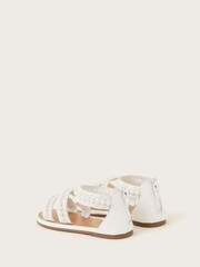 Monsoon White Pearly Strap Sandals - Image 3 of 3