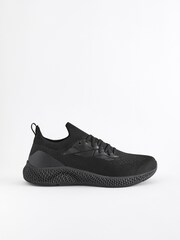 Black Knitted Trainers - Image 2 of 7