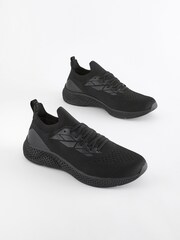 Black Knitted Trainers - Image 3 of 7