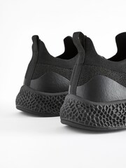 Black Knitted Trainers - Image 4 of 7