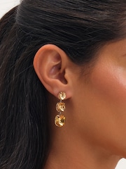Jon Richard Gold Tone Plated Champagne Multi Stone Drop Earrings - Image 1 of 3