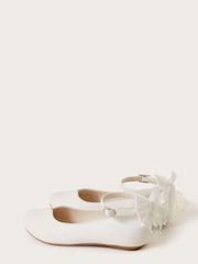 Monsoon White Spot Bow Communion Ballet Flats - Image 2 of 3